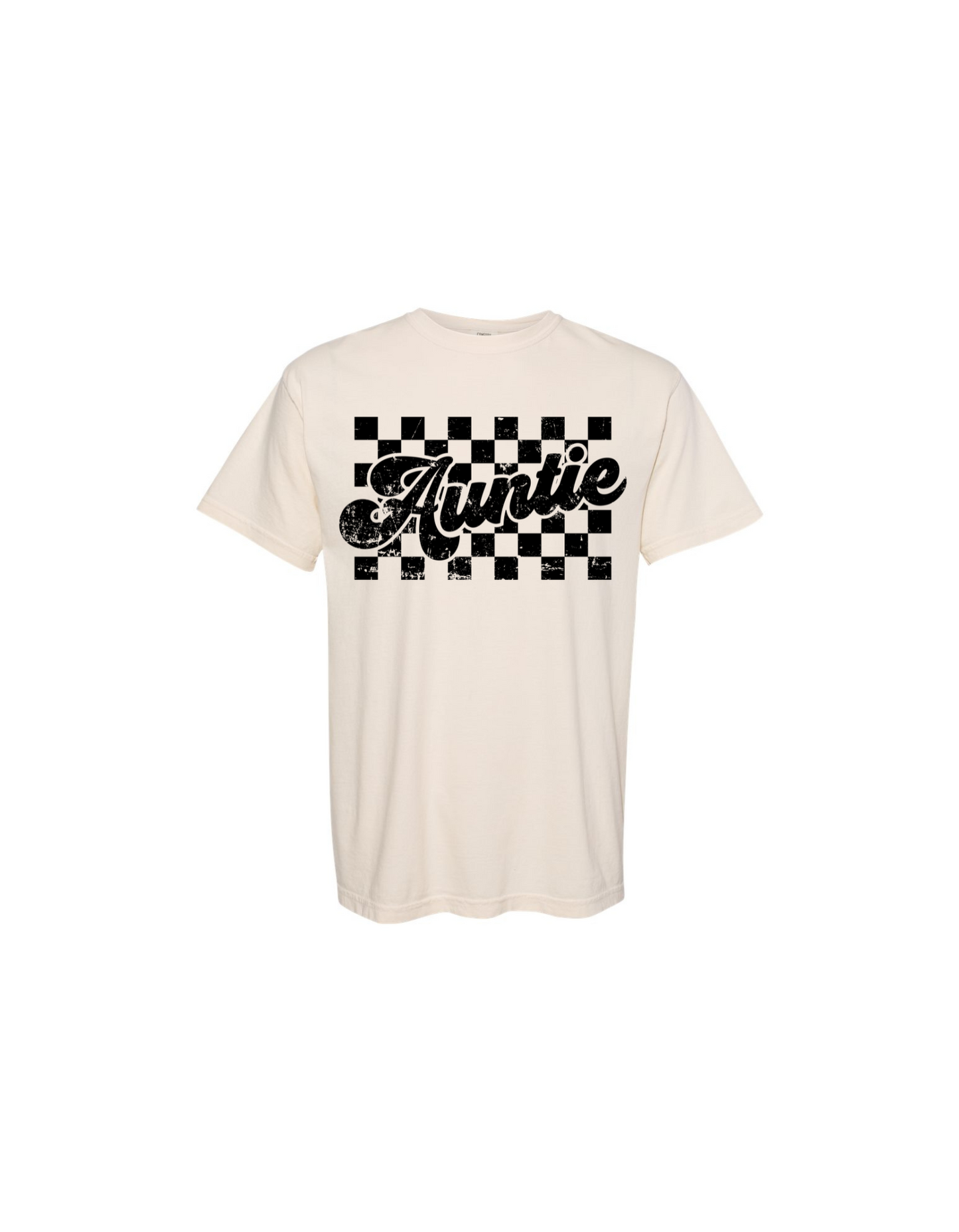 CHECKER AUNTIE TEE