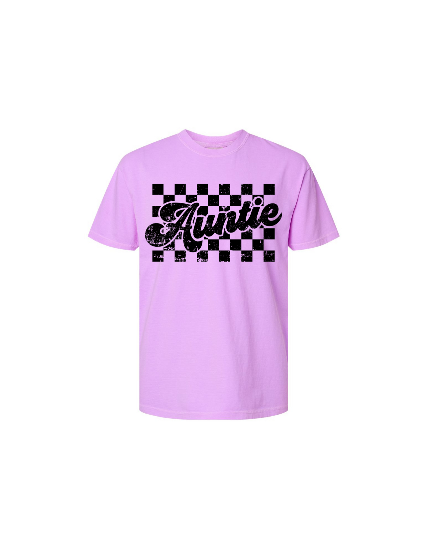 CHECKER AUNTIE TEE