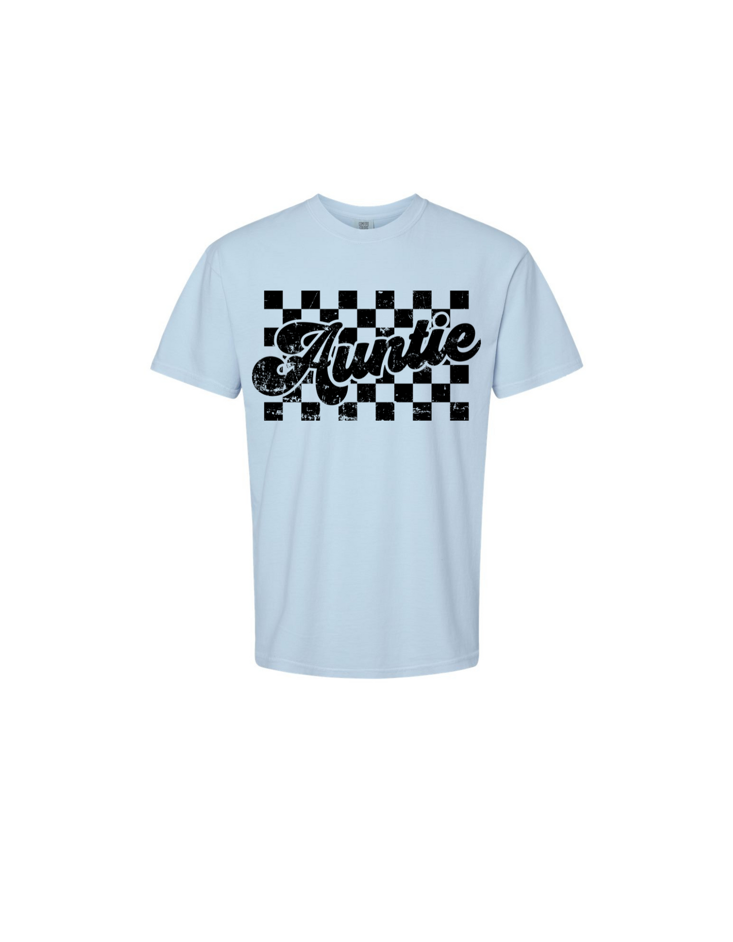 CHECKER AUNTIE TEE